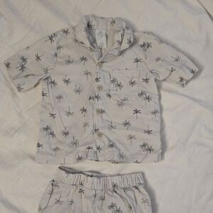 H&M Gray Palm Tree Kids Pajama Set